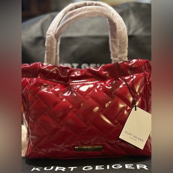 Kurt Geiger Handbags - Kurt Geiger NWT Quilted Patent Leather Kensington 2 way Bag